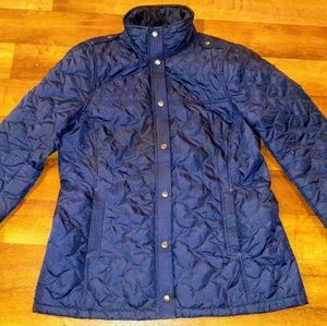 Women's Navy Lands' End Barn Coat Large